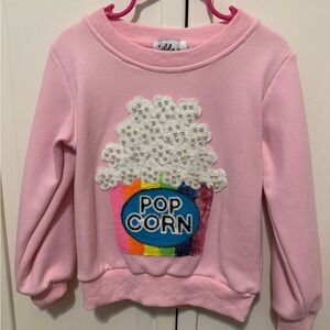 Lola and the Boys Brand Pink Popcorn Kids Sweatshirt
